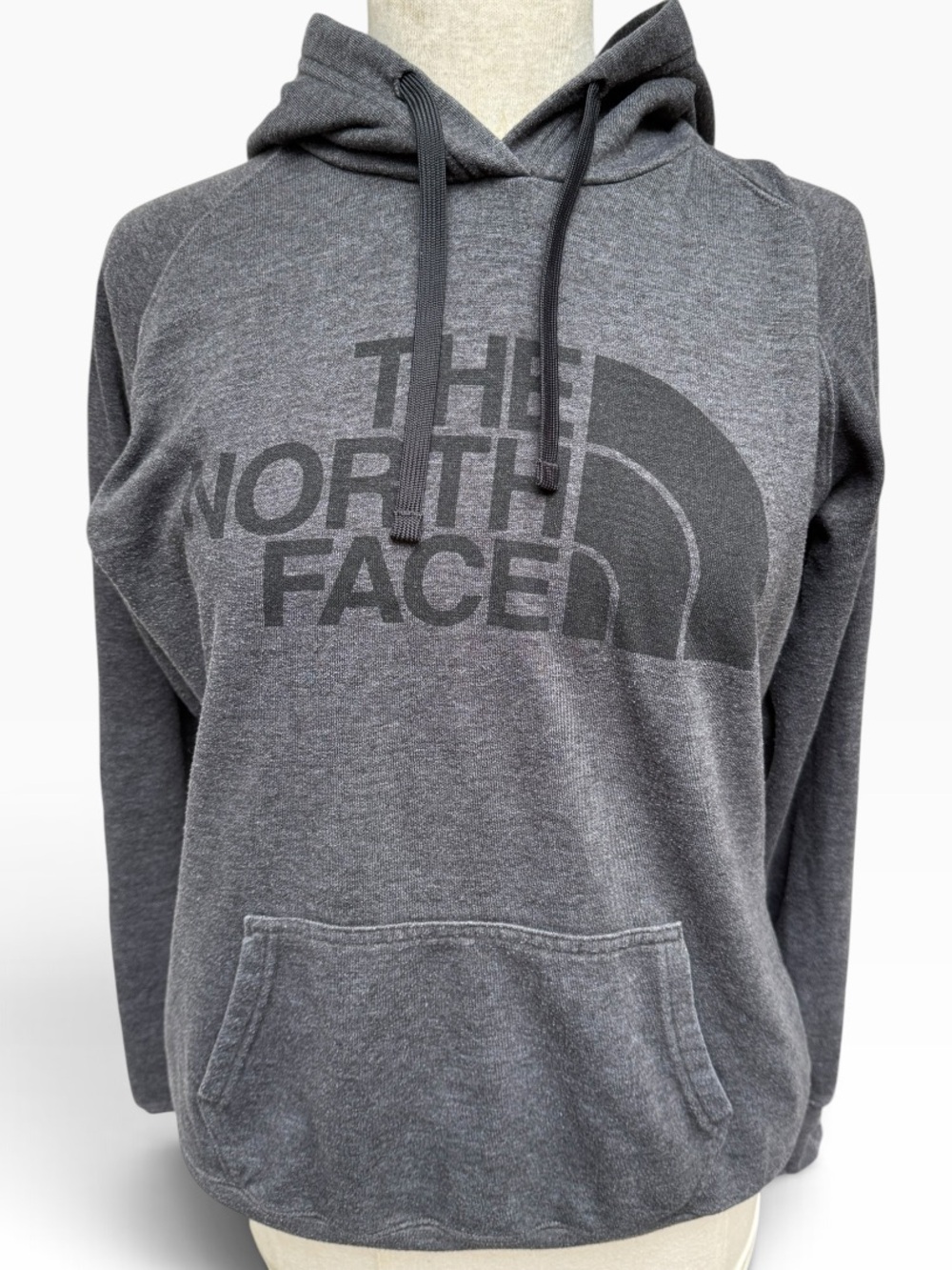 The North Face Gray Heather Half Dome Big Logo Pullover Hoodie Size M